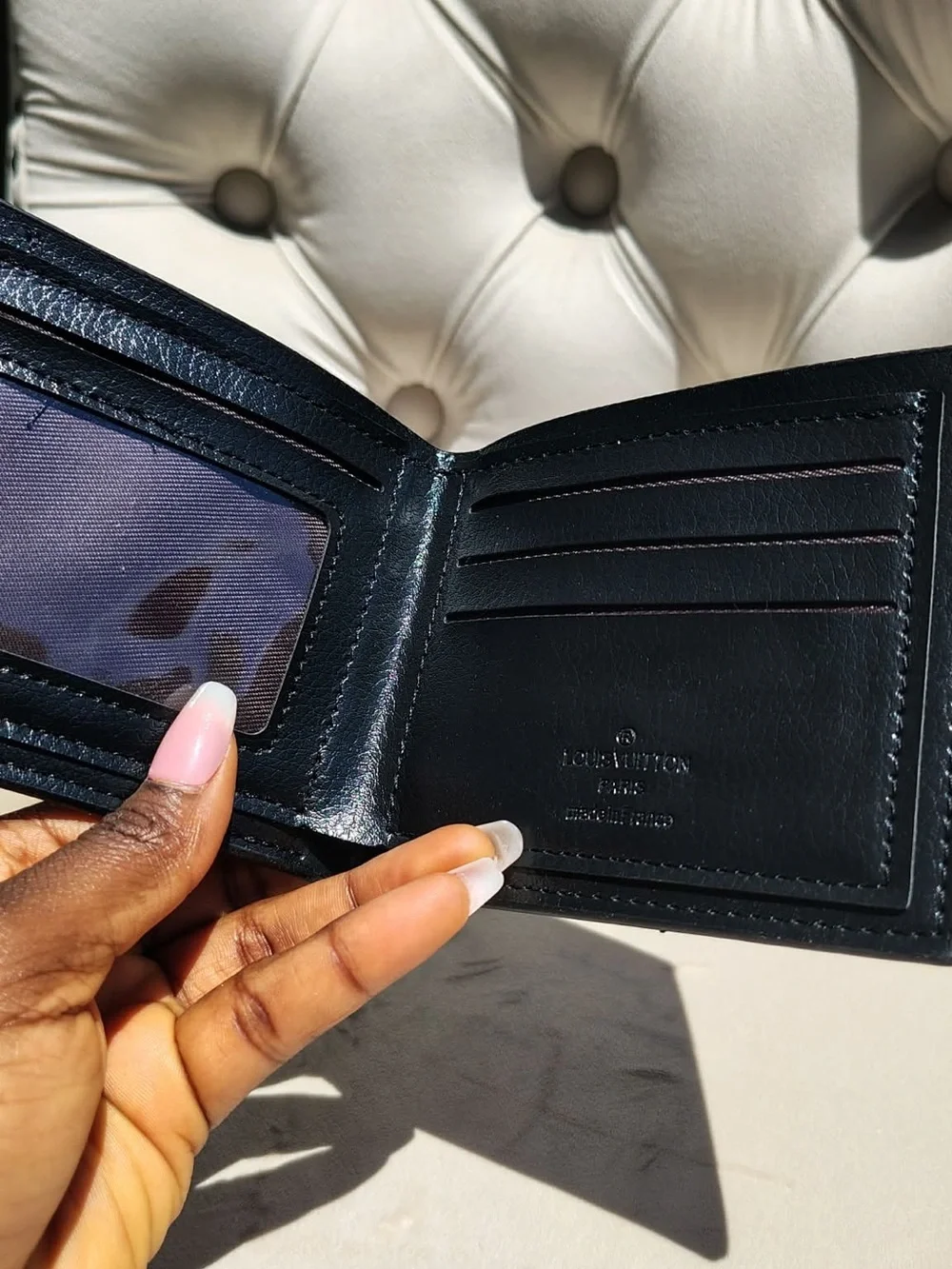 Designer Brown Check Men’s Bi-Fold Wallet